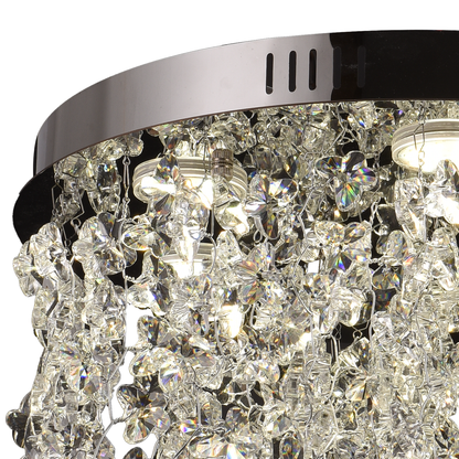 Candelabru LED Cristal LLC212/400BU Rotund, 22W, Lumina Rece/Calda/Neutra, Cristale, Crom Lucios Candelabre Cristal Default Title Alessandro Design