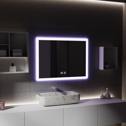 Oglinda LED Rentagulara, 80x60cm, Touch VENERA , Sistem Dezaburire,Dimabila Oglinzi Korman E Default Title Alessandro Design