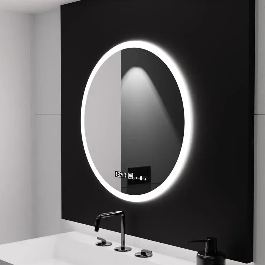 Oglinda LED Rotunda 50cm Giulia Senzor MotionGlow Marcello Sistem Dezaburire Ceas & Termometru Dimabila Oglinzi Marcello Default Title Alessandro Design