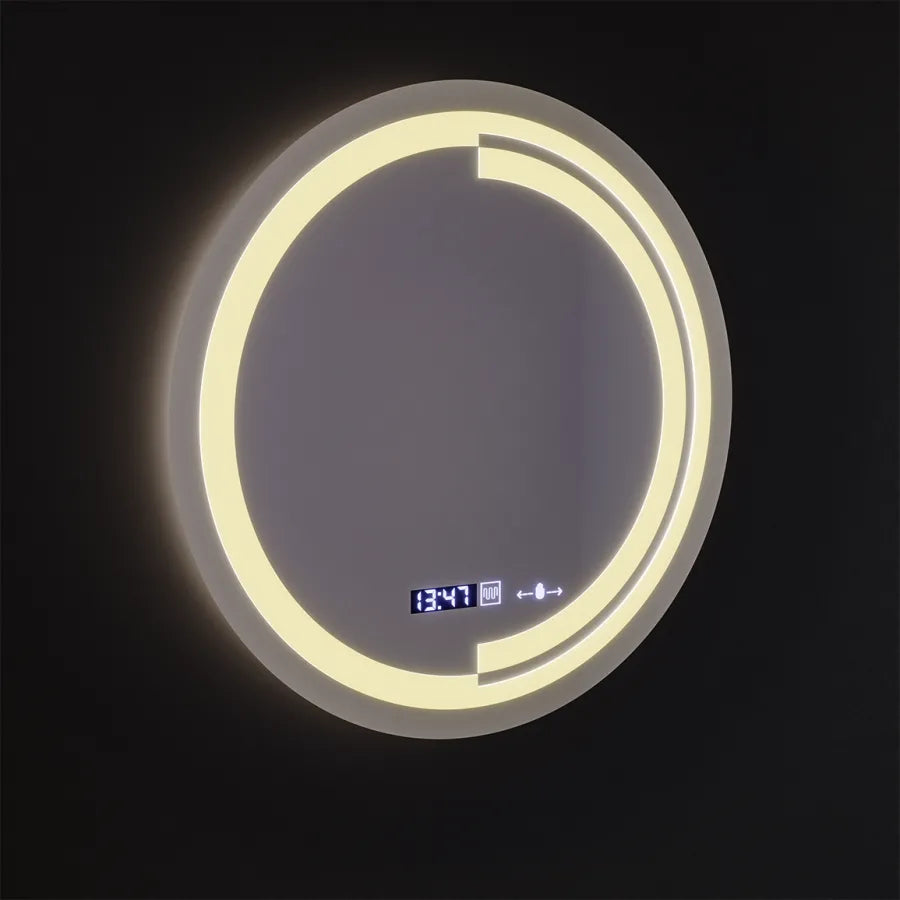 Oglinda LED Rotunda, 60cm, Senzor MotionGlow Consuel Marcello, Sistem Dezaburire, Ceas & Termometru, Dimabila Oglinzi Marcello Default Title Alessandro Design