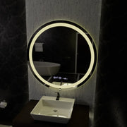 Oglinda LED Rotunda, 100cm, Celeste MotionGlow Marcello, Sistem Dezaburire, Ceas & Termometru, Dimabila Oglinzi Marcello Default Title Alessandro Design