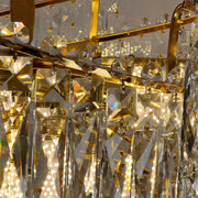 Candelabru Cristal TOPKAPI Petito 3xE27, Diametru 30cm, Auriu Lucios, Inaltime Reglabila Candelabre Cristal Default Title Alessandro Design
