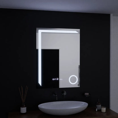 Oglinda LED Rectangulara, 60x80cm, Precision MotionGlow Marcello, Sistem Dezaburire, Ceas & Termometru, Lupa Cosmetica, Dimabila Oglinzi Marcello Default Title Alessandro Design