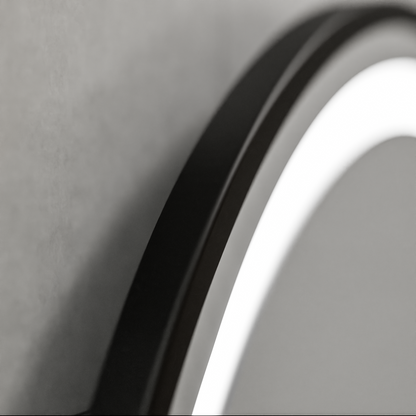 Oglinda LED Rotunda, 100cm, Celeste Majesté Noir MotionGlow Marcello, Sistem Dezaburire, Ceas & Termometru, Dimabila Oglinzi Marcello Default Title Alessandro Design