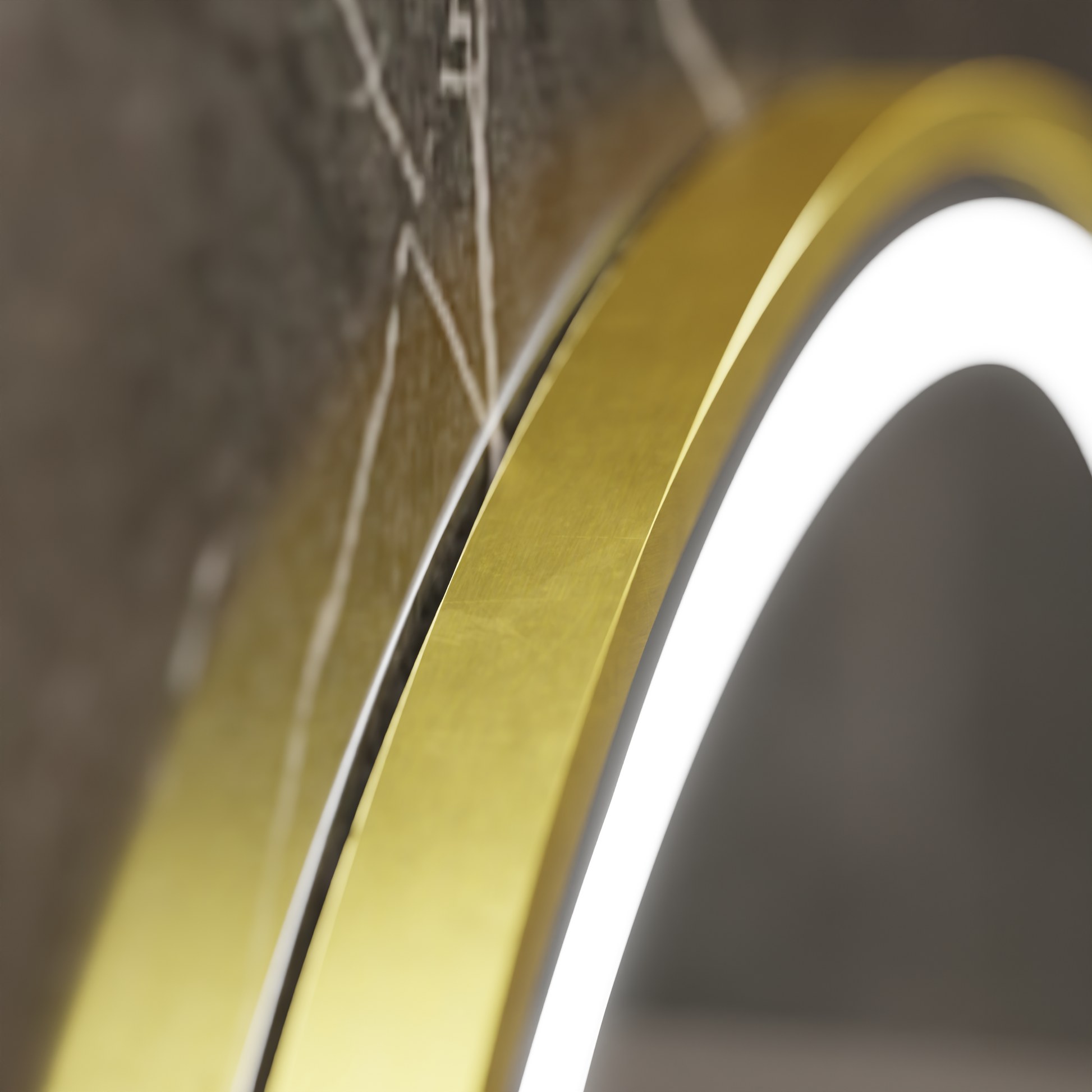 Oglinda LED Touch LUSSO, Sistem Dezaburire, Ceas si Temperatura, Diametru 60cm, Rama Auriu Brushed, Lumina Calda Rece Neutra 3000K/4500K/6000K, Dimabila Oglinzi Korman S Default Title Alessandro Design