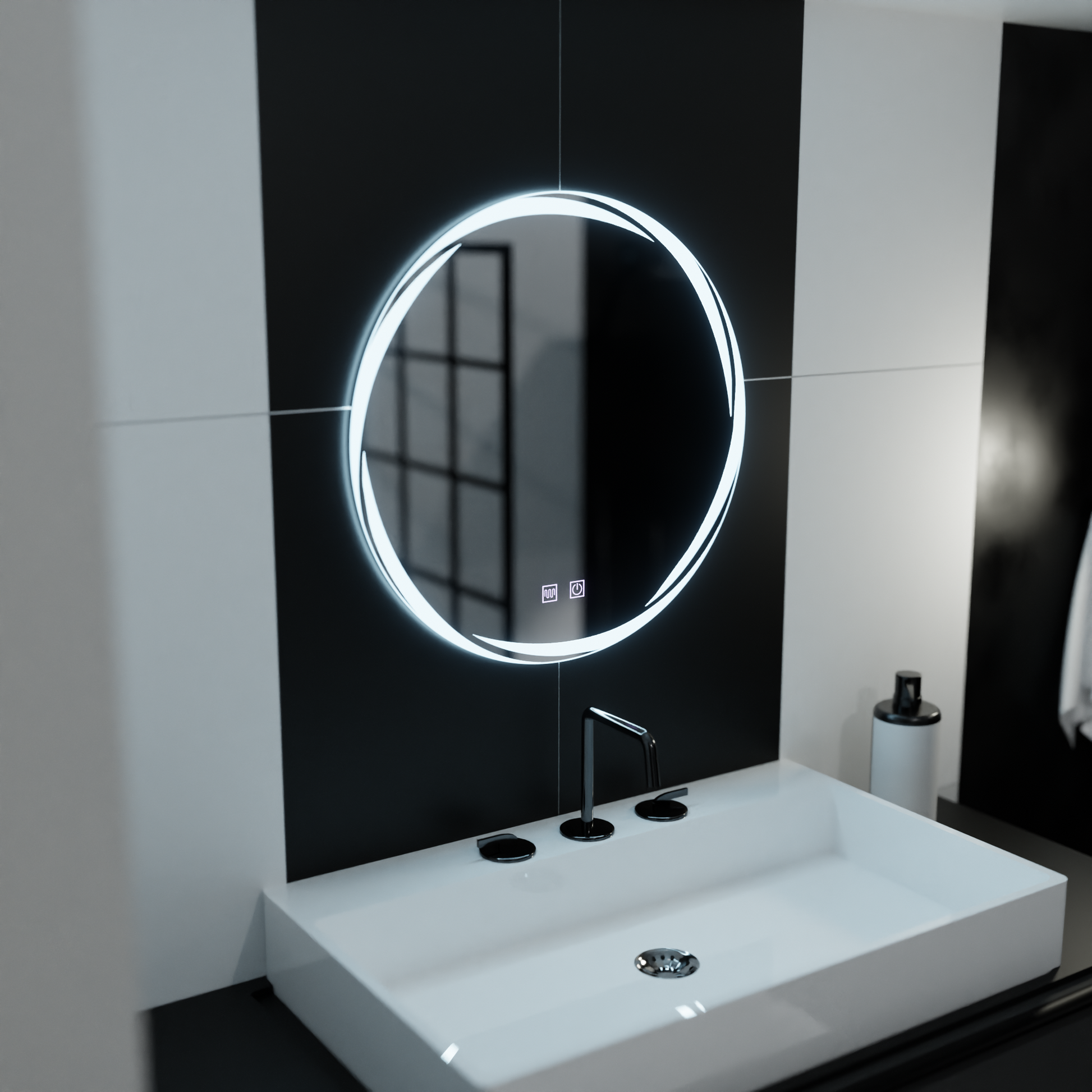 Oglinda LED Rotunda 60cm, Spirallus Touch, Sistem Dezaburire, Dimabila Oglinzi Korman E Default Title Alessandro Design