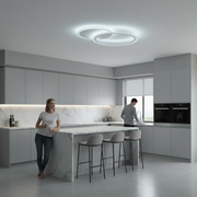 Lustra LED cu telecomanda LUCY 27W, 2 Cercuri, lumina Rece/Calda/Neutra, Dimabila, Alb Lustre LED cu Telecomanda Default Title Alessandro Design