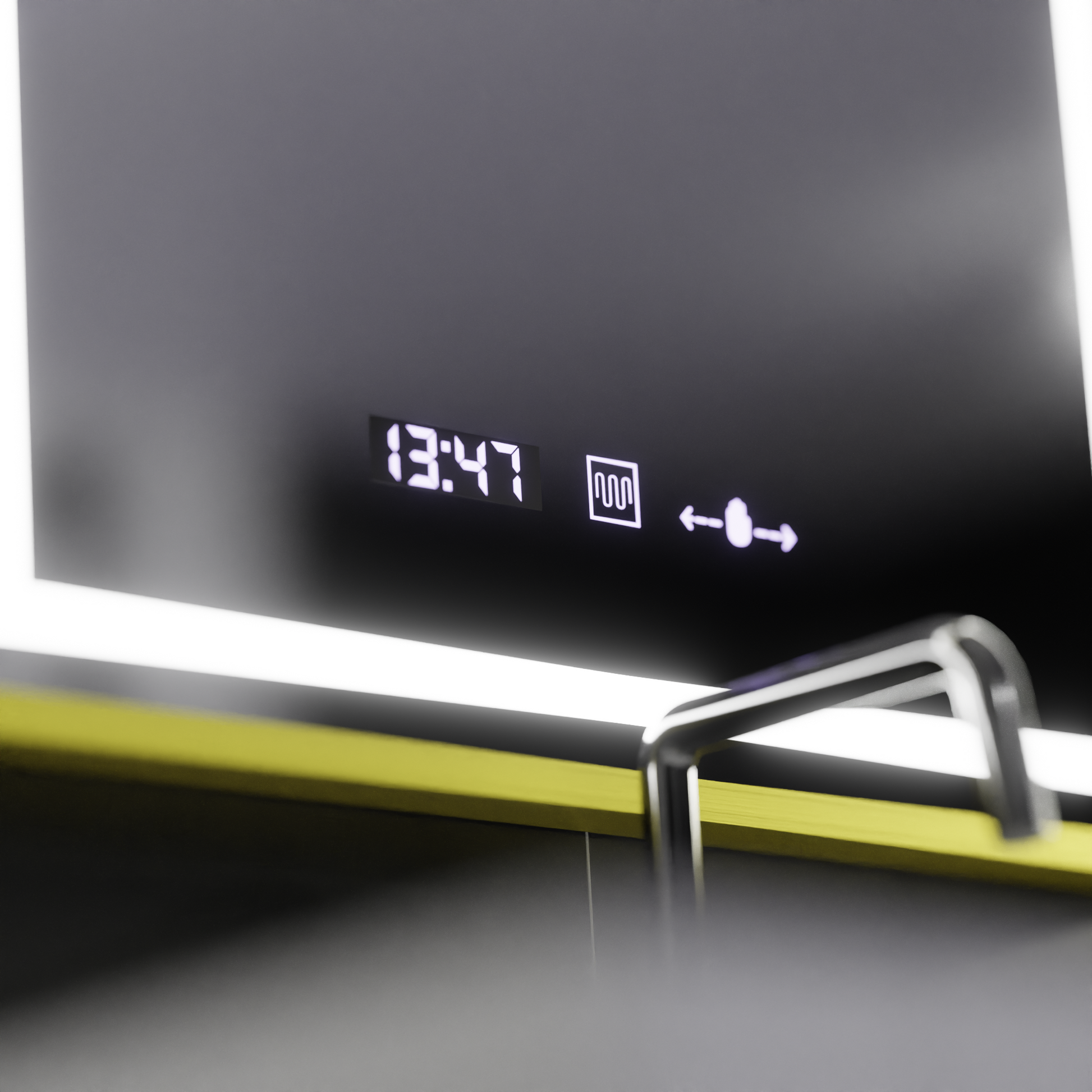 Oglinda LED Rectangulara, 50x70cm, Verite Royale Gold Motion Glow Marcello, Sistem Dezaburire, Ceas & Termometru, Dimabila Oglinzi Marcello Default Title Alessandro Design