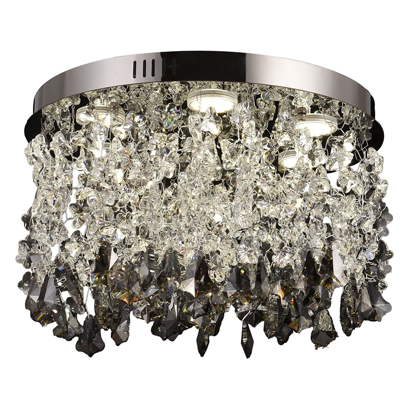 Krištáľový LED luster LLC212/400BU okrúhly, 22W, studené/teplé/neutrálne svetlo, kryštály, lesklý chróm
