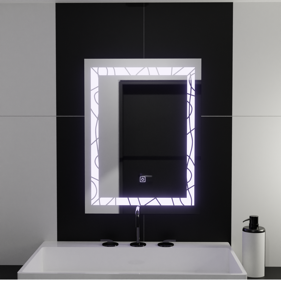 Oglinda LED Rectangulara, 60x80cm, Deco Frame Basic Touch Oglinzi Korman C Default Title Alessandro Design
