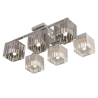 Lustra Georgiana, LC115/6, 6x E27, Crom, Metal Lustre Clasice Default Title Alessandro Design