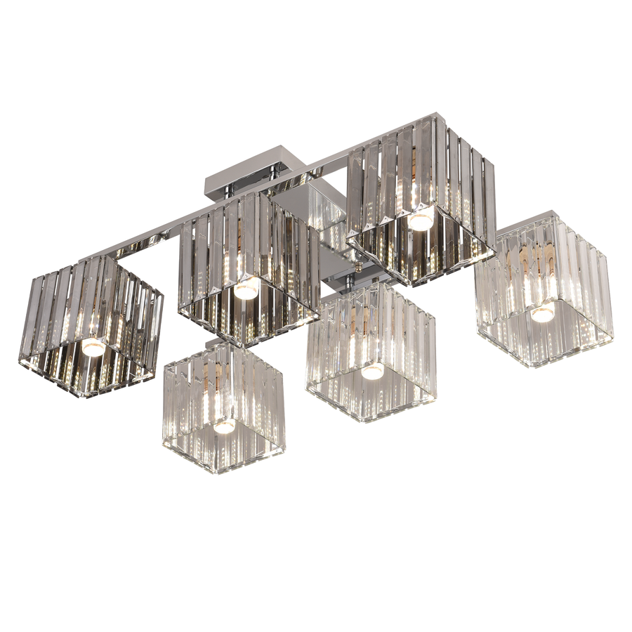 Lustra Georgiana, LC115/6, 6x E27, Crom, Metal Lustre Clasice Default Title Alessandro Design