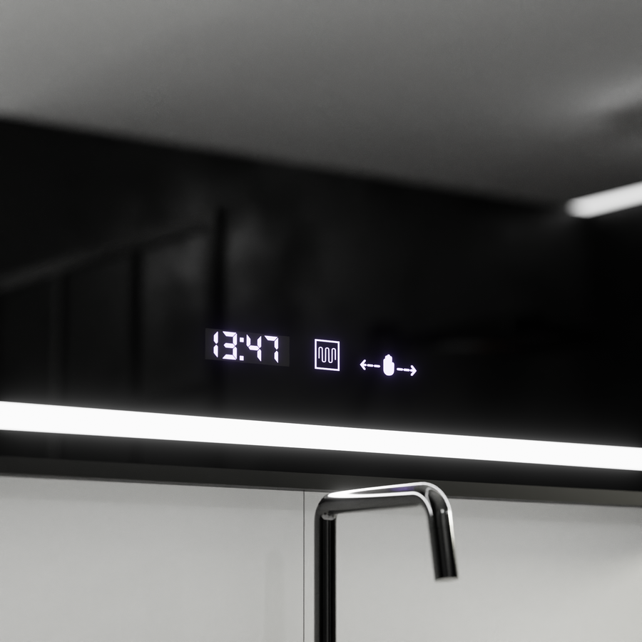 Oglinda LED Rectangulara, 120x80cm, Verite Majeste Noir Motion Glow Marcello, Sistem Dezaburire, Ceas & Termometru, Dimabila Oglinzi Marcello Default Title Alessandro Design