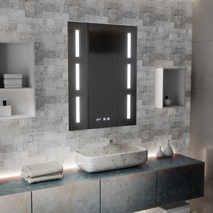 Oglinda LED Touch Erich S86/60X80 Sistem Dezaburire, Ceas si Temperatura 60x80 cm Oglinzi Korman S Default Title Alessandro Design