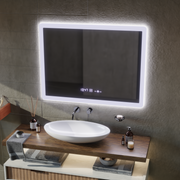 Oglinda LED Rectangulara, 80x60cm, ELANCEE Senzor MotionGlow Marcello, Sistem Dezaburire, Ceas & Termometru, Dimabila Oglinzi Marcello Default Title Alessandro Design