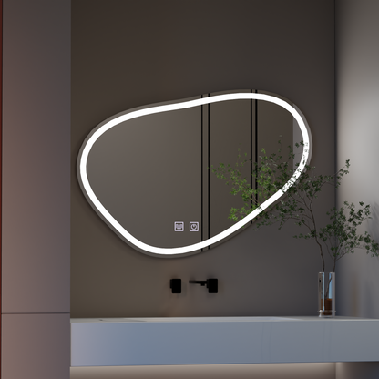 Oglinda LED Touch Quassare, Sistem Dezaburire 90x65 cm Oglinzi Korman E Default Title Alessandro Design