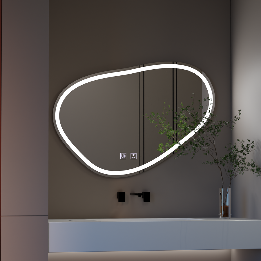 Oglinda LED Touch Quassare, Sistem Dezaburire 90x65 cm Oglinzi Korman E Default Title Alessandro Design