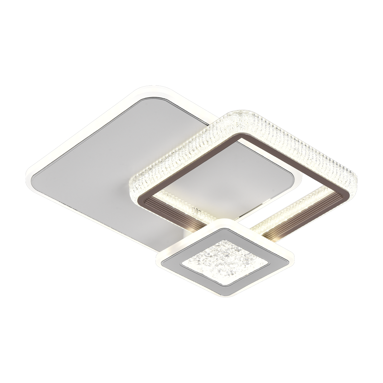 Lustra LED NYXORA 51W, 3 Patrate, lumina Rece/Calda/Neutra, Alb Lustre LED Default Title Alessandro Design