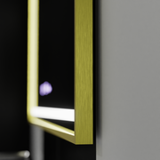 Oglinda LED Rectangulara, 100x65cm, Verite Royale Gold Motion Glow Marcello, Sistem Dezaburire, Ceas & Termometru, Dimabila Oglinzi Marcello Default Title Alessandro Design