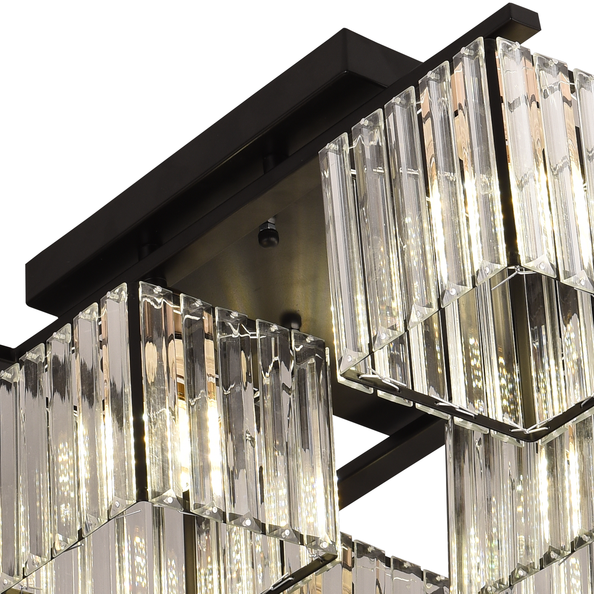 Lustra Clasica Moderna Georgiana, LC111/6BK, 6x E27, Negru, Metal si Sticla Lustre Clasice Default Title Alessandro Design