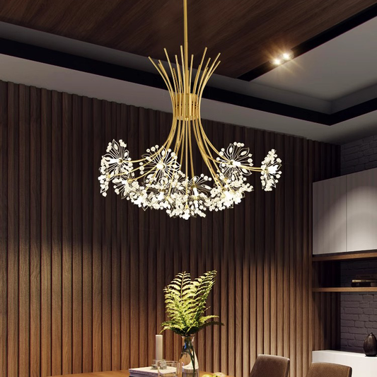 Candelabru Cristal Petito, 12XG4,Auriu, Diametru 52cm Candelabre Cristal Default Title Alessandro Design