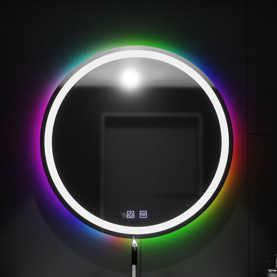 Oglinda LED Rotunda 60cm, Spectrum Touch, RGB, Sistem Dezaburire Oglinzi Korman E Default Title Alessandro Design
