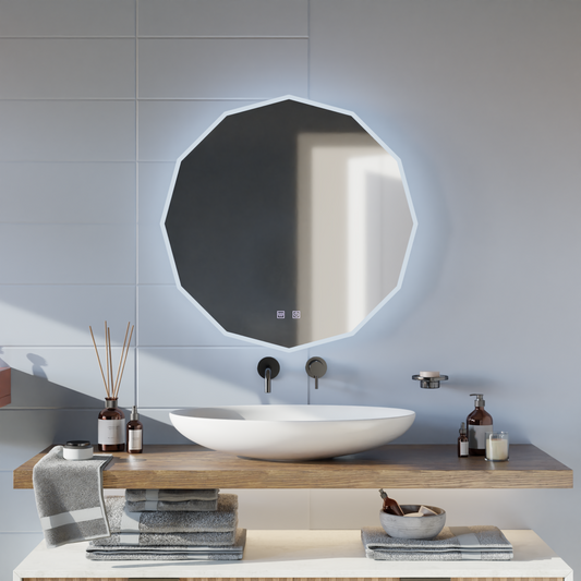 Oglinda LED Rotunda, 80cm, VIVO Touch, Sistem Dezaburire, Dimabila Oglinzi Korman E Default Title Alessandro Design