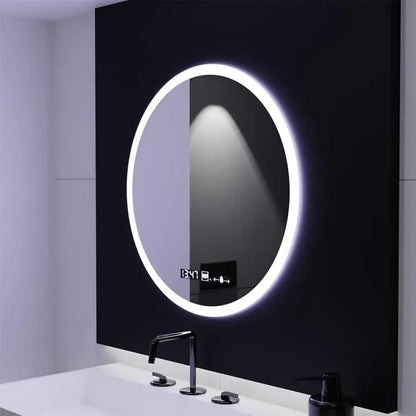 Oglinda LED Rotunda 50cm Giulia Senzor MotionGlow Marcello Sistem Dezaburire Ceas & Termometru Dimabila Oglinzi Marcello Default Title Alessandro Design