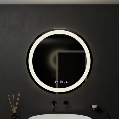 Oglinda LED Rotunda, 60cm, Celeste MotionGlow Marcello, Sistem Dezaburire, Ceas & Termometru, Dimabila, Lumina Calda Neutra Rece 3000K/4000K/6000K Oglinzi Marcello Default Title Alessandro Design