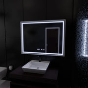 Oglinda LED Rectangulara, 120x80cm, Verite Imperial Silver Motion Glow Marcello, Sistem Dezaburire, Ceas & Termometru, Dimabila Oglinzi Marcello Default Title Alessandro Design