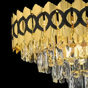 Candelabru Cristal Evangeline Auriu Negru 10XE14 Inaltime Reglabila Candelabre Cristal Default Title Alessandro Design