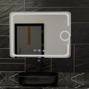 Oglinda LED Rectangulara, 80x60cm, Eclat MotionGlow Marcello, Sistem Dezaburire, Ceas & Termometru, Lupa Cosmetica, Dimabila Oglinzi Marcello Default Title Alessandro Design