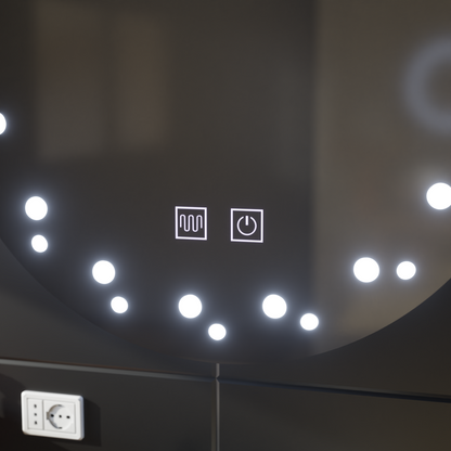 Oglinda LED Touch Ivory, Sistem Dezaburire, Diametru 60cm, Lumina Rece 6000K Oglinzi Korman E Default Title Alessandro Design