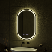 Oglinda LED Touch ONIRA Sistem Dezaburire, Ceas si Temperatura 50x80 cm Oglinzi Korman S Default Title Alessandro Design