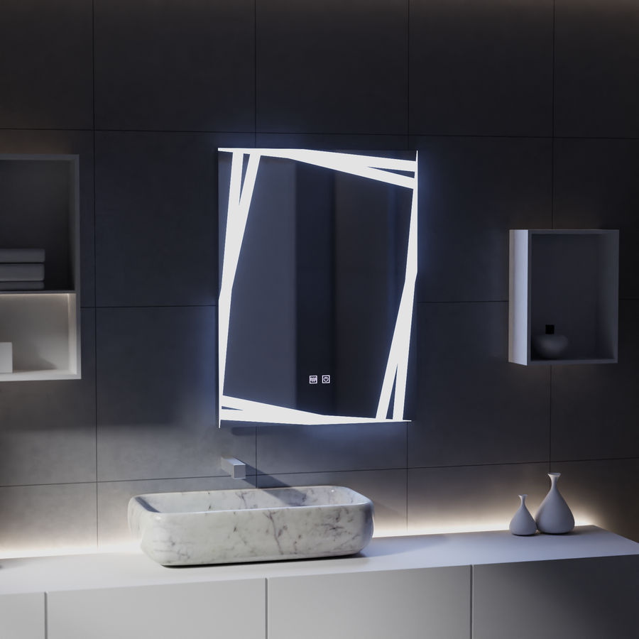 Oglinda LED Touch Infinitum Sistem Dezaburire 60X80cm Oglinzi Korman E Default Title Alessandro Design