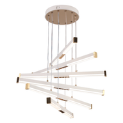 Lustra LED Suspendata Acril LT183/6WH, 81W, Lumina 3000/4000/6000K, Alb, Inaltime Reglabila Lustre LED cu Telecomanda Default Title Alessandro Design
