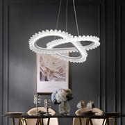 Lustra LED cu Telecomanda LT187WH, Cristal si Metal, 52W, Dimabila, Inaltime Reglabila, lumina Rece/Calda/Neutra, Iluminat Luxos Lustre LED cu Telecomanda Default Title Alessandro Design