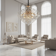 Krištáľový luster CC9313/12FGD, 12x E14, Priemer 50cm, Zlatý