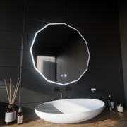 Oglinda LED Rotunda, 80cm, VIVO Touch, Sistem Dezaburire, Dimabila Oglinzi Korman E Default Title Alessandro Design