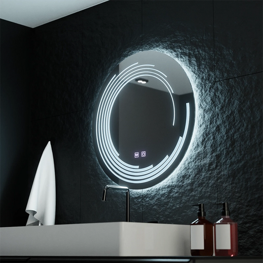 Okrúhle LED zrkadlo, 60 cm, Lira Touch, Demister System, Stmievateľné