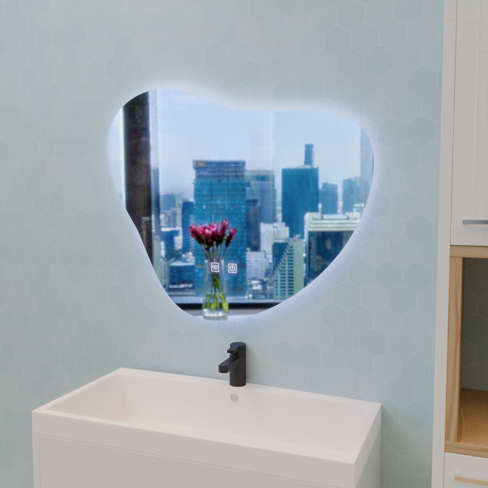 Oglinda LED Touch Avonita Sistem Dezaburire 87X70cm, E83S/87X70 Oglinzi Korman E Default Title Alessandro Design