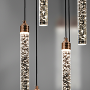 Candelabru Cristal LED 21W, VERTILUX Supremo, Lumina Calda/Neutra/Rece, Diametru 35cm Auriu Candelabre Cristal Default Title Alessandro Design