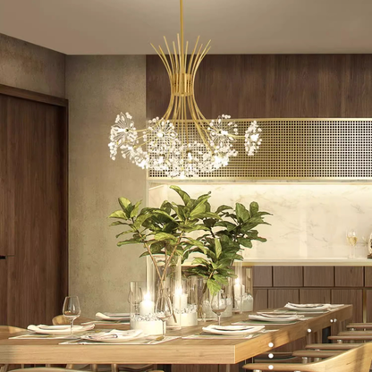 Candelabru Cristal Petito, 12XG4,Auriu, Diametru 52cm Candelabre Cristal Default Title Alessandro Design