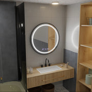 Oglinda LED Rotunda, 60cm, Celeste Majeste Noir Eleve MotionGlow Marcello, Sistem Dezaburire, Ceas & Termometru, Dimabila Oglinzi Marcello Default Title Alessandro Design