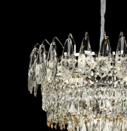 Candelabru Cristal MAJESTIC Eleganza, 9x E14, Diametru 50cm, Crom Lucios, Inaltime Reglabil Candelabre Cristal Default Title Alessandro Design