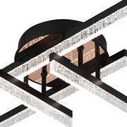Lustra LED cu Telecomanda LT179/4BK, 34W, 4 Elemente, Lumina Rece/Clada/Neutra, Dimabila, Negru Lustre LED cu Telecomanda Default Title Alessandro Design