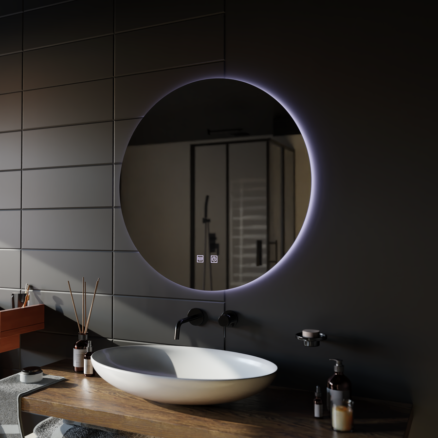 Oglinda LED Rotunda, 70cm, Isolda, Touch, Sistem Dezaburire Oglinzi Korman E Default Title Alessandro Design