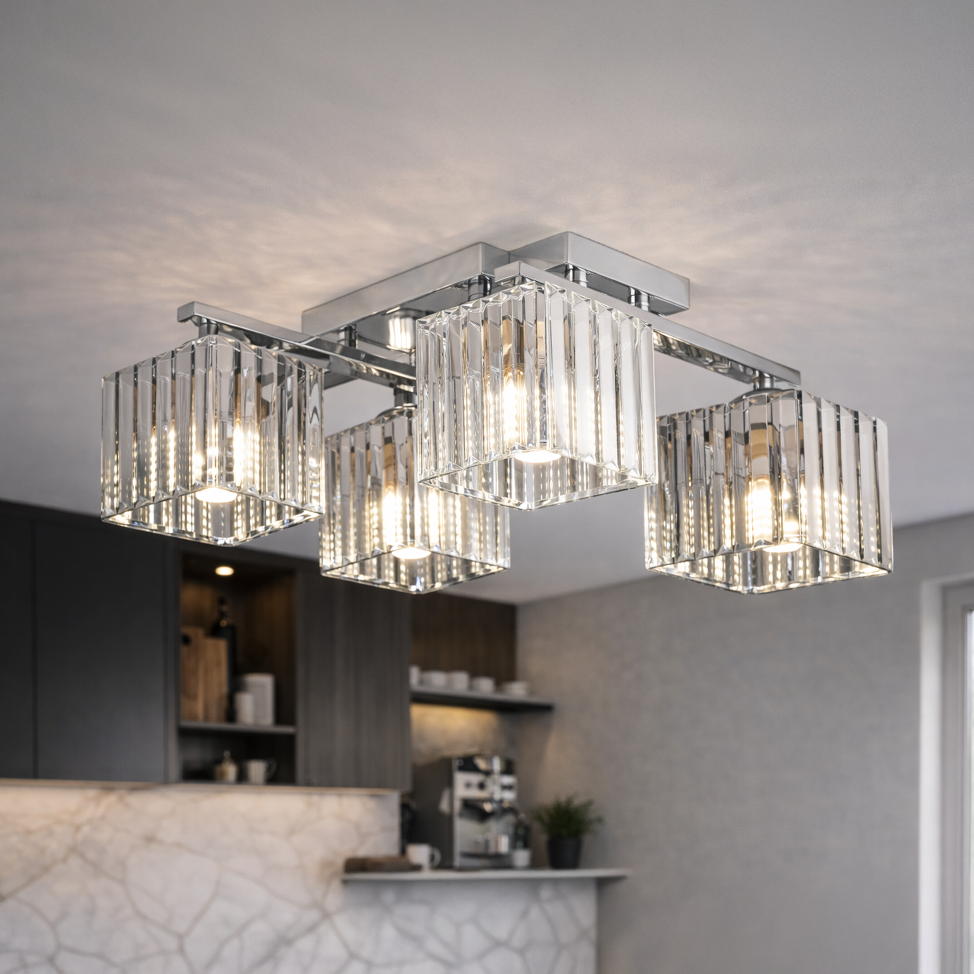 Lustra Georgiana, LC115/4, 4x E27, Crom, Metal Lustre Clasice Default Title Alessandro Design