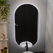 Oválne LED zrkadlo, 50x100cm, Velara Touch, Demister System, Stmievateľné