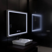 Oglinda LED Rectangulara, 80x60cm, Verite Imperial Silver Motion Glow Marcello, Sistem Dezaburire, Ceas & Termometru, Dimabila Oglinzi Marcello Default Title Alessandro Design